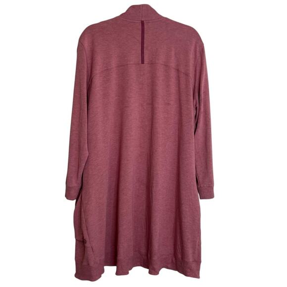 L.L.Bean Womens Longline Jersey Cardigan 2X Plus Pink Modal Blend Pockets flaws - Picture 4 of 7